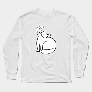 Funny purring cat Long Sleeve T-Shirt